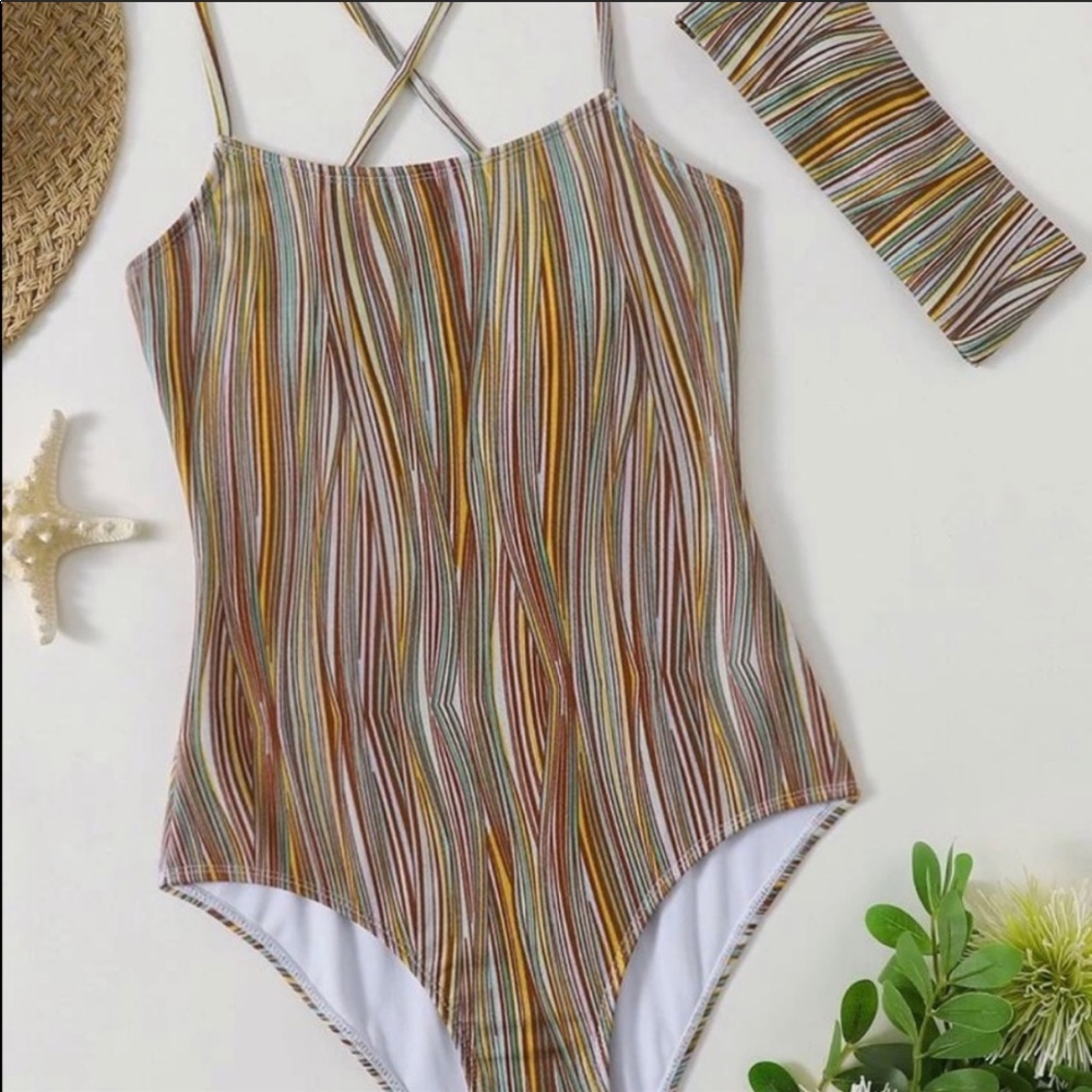 ✨NEW✨Gorgeous One-Piece Swimsuit w/ Matching head band